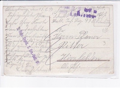 STAMP: D. Rekr-depot I. ers-bati 91 - very good condition