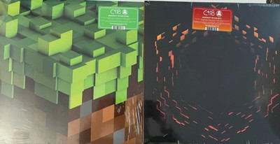C418 ''Minecraft Volume Alpha Green & Beta Warp Speed'' 2 x Colour Vinyl LP's NEW