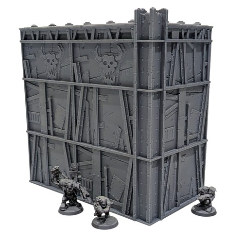 Skullkrump Rampart - 28mm 3D Printed Ork Terrain for Tabletop Wargaming - Picture 2 of 11