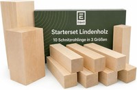 Edpas Lindenholz Schnitzholz Set 10 StüCk – Weiche Schnitzrohlinge Aus Li
