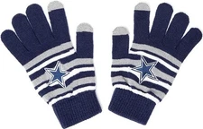 DALLAS COWBOYS ADULT KNIT STRETCH FIT GLOVES ( TEXTING TIPS GLOVES )