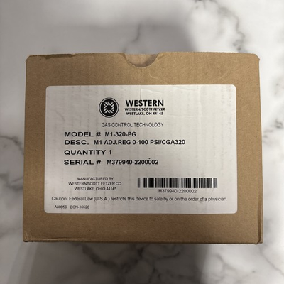 #ad Western M1 320 PG CO2 Gas Regulator 0 100 Psi with Gauge and Regulator $100.00