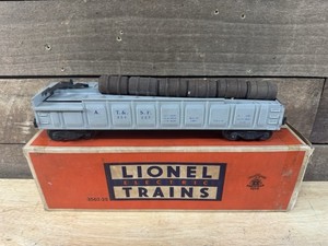 Vintage 1954 Lionel 3562-25 Gray Barrel Car W/6 Barrels