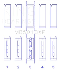 King Engine Bearings Mb5013Xp Engine Crankshaft Main Bearing Set