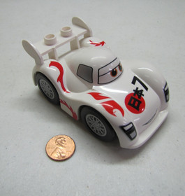 Lego Duplo Pixar Cars Shu Todoroki White Sports Car Vehicle Movie 5839 #2