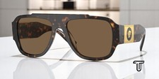 VERSACE VE4436U 108 73 Havana Dark Brown 57 mm Men's Sunglasses