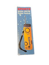 Sports Stylish AM/FM Pocket Radio Hand Strap 1990s Vintage 90s Style Works