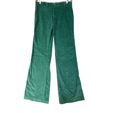 VTG 70s Levis Corduroy Flare Jeans Womens 33 12 Green Flares Boho Western Indie