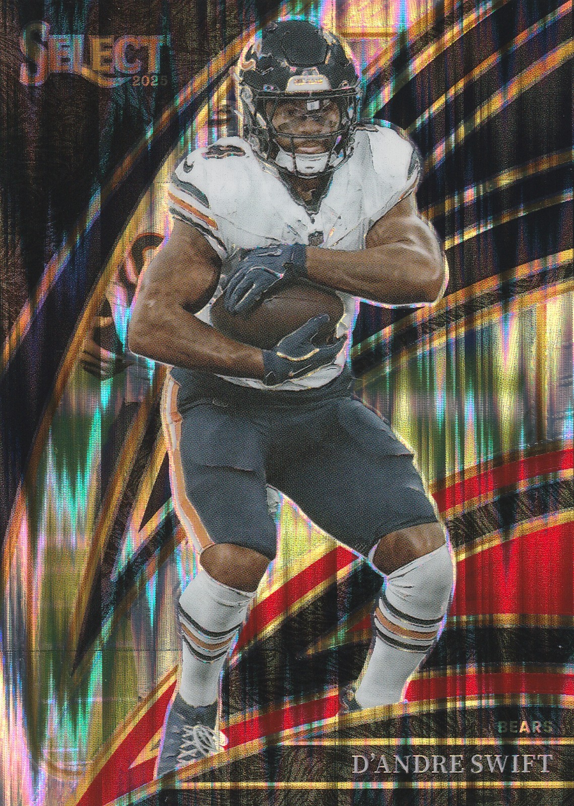 2025 Panini Select - Club Level D'Andre Swift #272 Black & Red Shock Prizm