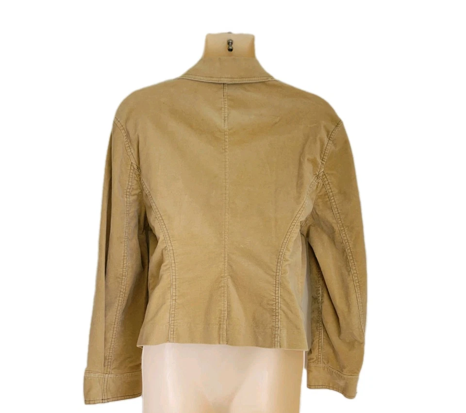 Chaqueta Blazer DKNY Mujer Algodón Tostado Pana Talla XL *Muy Favorecedora ON* Foto 2 de 4