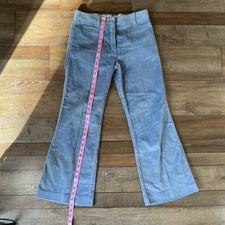 70s VINTAGE Grab Bag California Womens Flare Pants Size 7-8 Blue Corduory 25123
