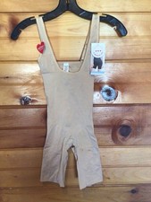 Assets by Spanx Women s Small Firm Open-Bust Brief Bodysuit Beige NWT 40.00
