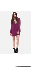 NWT Nicole Miller Purple Sequin Cocktail Sheath Dress | Bohemian Boho Chic