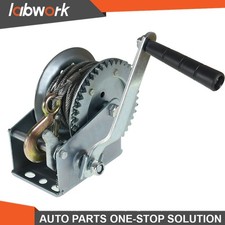 Labwork Hand Winch 4.0mm*10m Rope High Carbon Steel For Trailer Boat ATV 1200lbs
