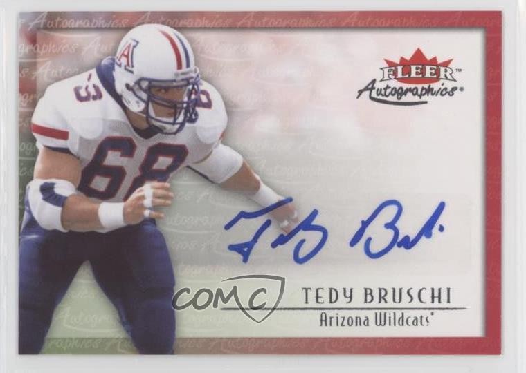 2012 Fleer Retro 2000 Autographics Tedy Bruschi #00AU-TB Auto 06mc