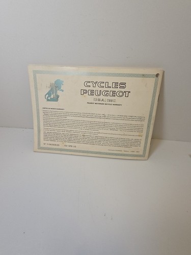 Peugeot Mopeds 102 SPB-U2, U3 Owners Manual Booklet - Bild 3 von 8