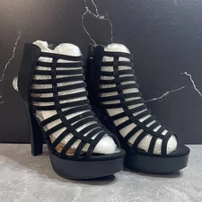 Top Moda Platform Heels Black Size 6m