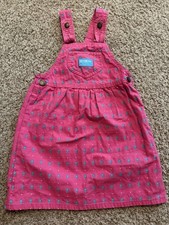 Vintage/y2K Oshkosh pink Overall dress with blue floral patterns Size 6 Girls