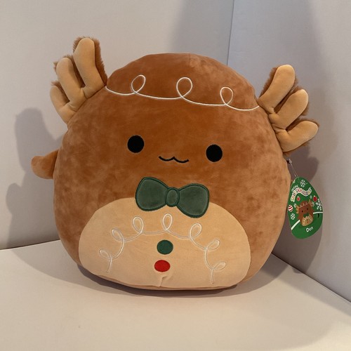 Squishmallows 12" Den the Gingerbread Axolotl Weihnachten Neu mit Etikett