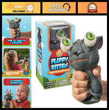 Flippy Kitten Squishy Toy - Eye Popping Cat Fidget Fun, Trick or Treat Gift, Eas
