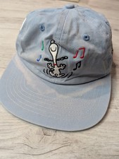 Butter Snoopy Peanuts Baseball Cap Light Blue Embroidered Graphics Adjustable