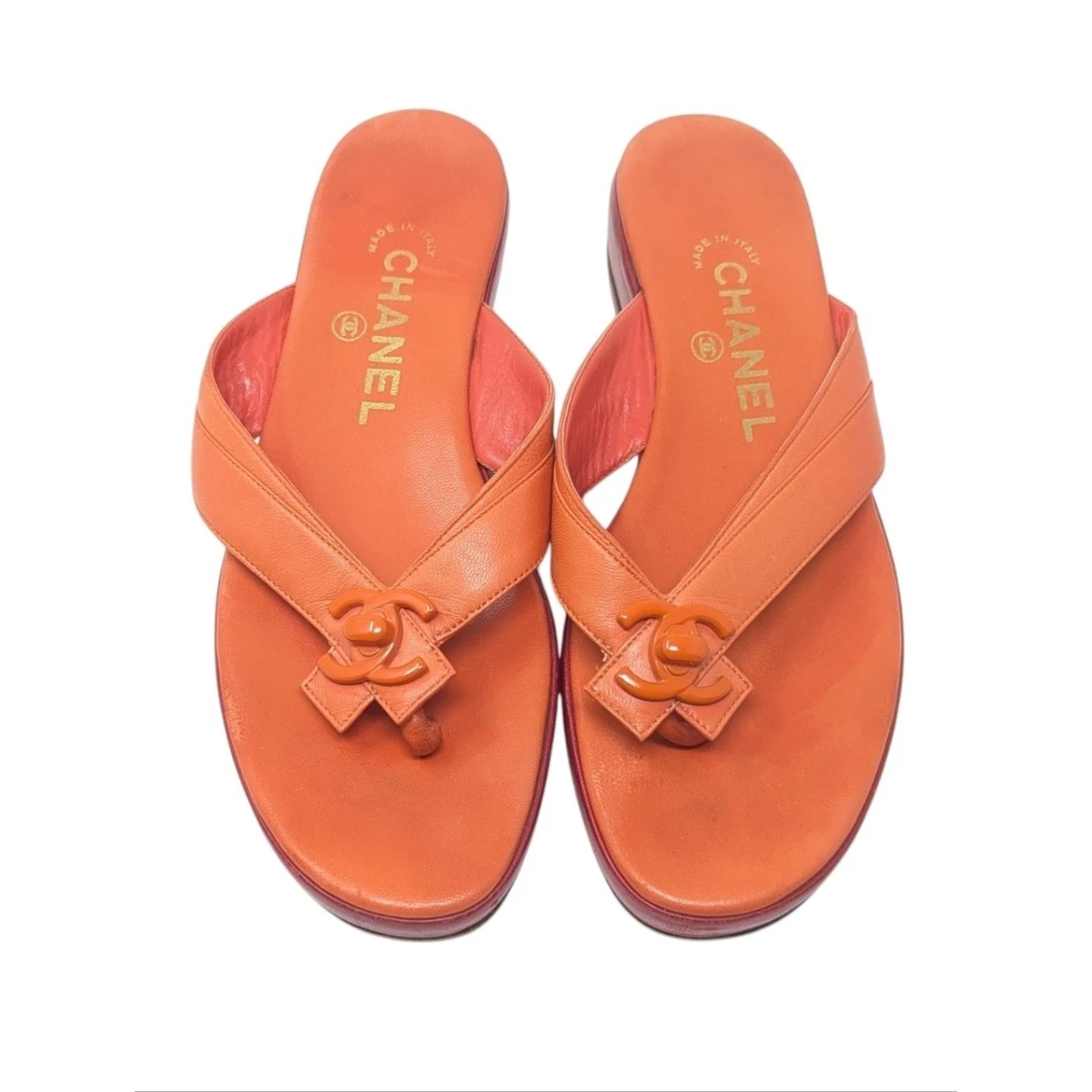 CHANEL Orange Sandals for Women for sale | eBay
