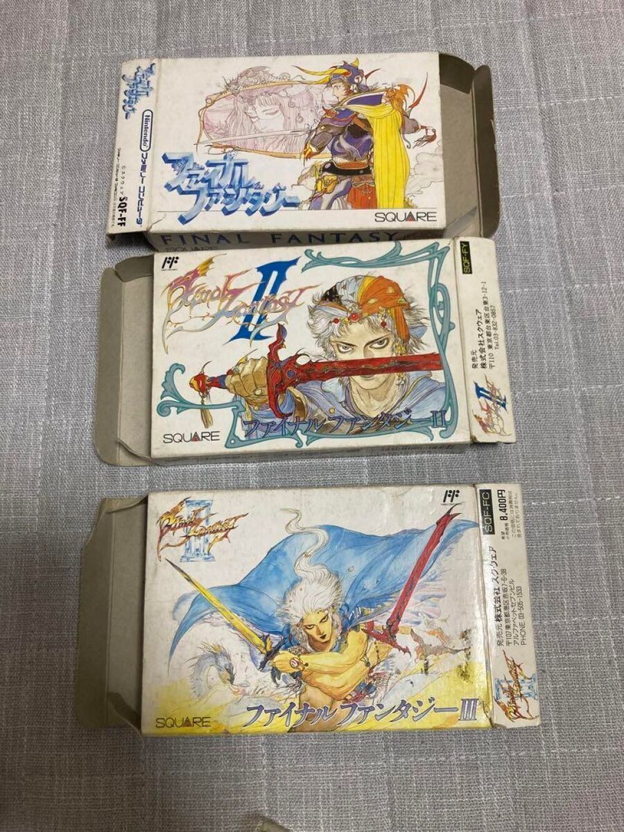 Lot 3 Final Fantasy I II III Nintendo Famicom FC Japan JP w Lot 3 Final Fantasy I II III Nintendo Famicom FC Japan JP w