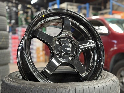 Nuovo 15x6,5 ULF ADVAN GT (4 ruote) 4x100 adatto per HONDA TOYOTA MAZDA KIA nero - Foto 4 di 11