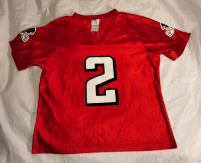 Atlanta Falcons Matt Ryan Women's Large Red Football Jersey Style Top