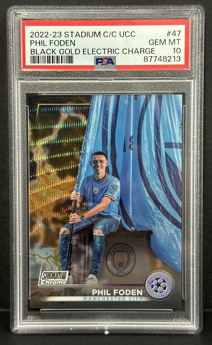 その他 2020 Phil Foden Topps Chrome Sapphire Phil Foden - 2020 Topps Chrome Champions League Sapphire PSA
