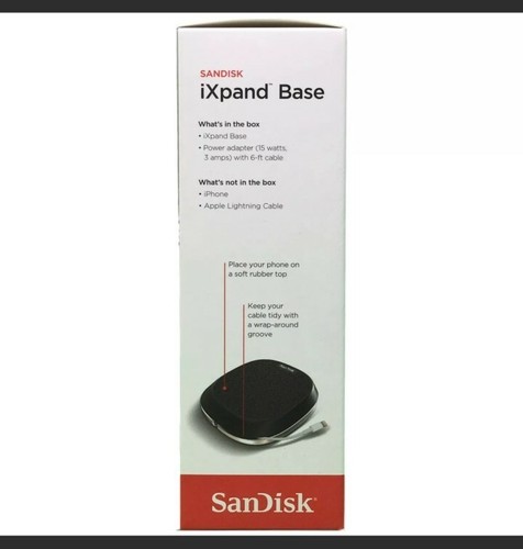 SanDisk iXpand Base 64GB iPhone Ladegerät und Backup schwarz SDIB20N-064G-AN9AN - Bild 2 von 6
