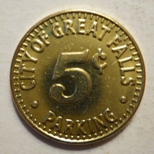 City of Great Falls (Montana) parking token - MT3380D