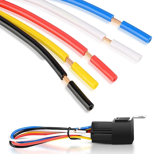 5Pcs 12V 40 Amp Car SPDT Relay DC 5 Pin 5 Wires W/ Harness Socket Automotive AU - Picture 4 of 17