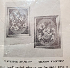 Bucilla Vintage "Lavender Bouquet/Meadow Flowers" Needlepoint Kit 9" x 11.5"