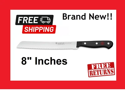Wusthof Gourmet 8 inch Serrated Bread Knife Chef's Kitchen Slicing Bread GERMANY