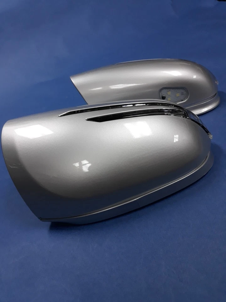 TWO ARROW LED SILVER MIRROR COVERS FOR 1998-2001 MERCEDES BENZ W220 S-CLASS - Image 4 of 4