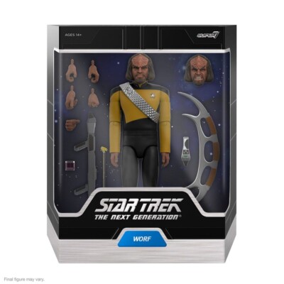 Star Trek The Next Generation Worf Super7 Ultimates Actionfigure - 17,8 cm