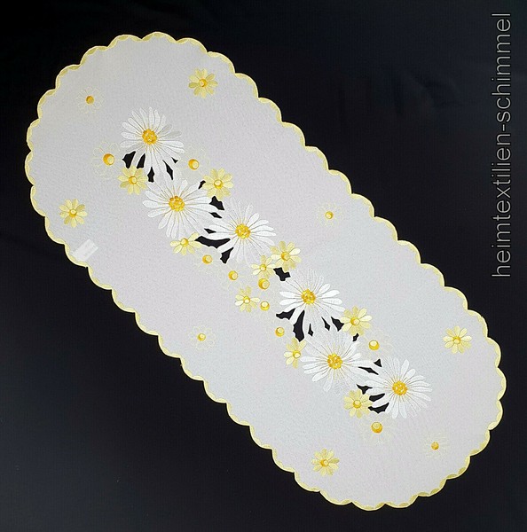 Stickerei Tischdecke Tischdeckchen Decke TischläUfer Blume Deckchen Sommer 40X90-image