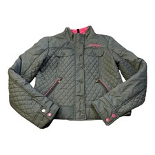 Golddigga Womens Quilted Bomber Jacket Size 10uk