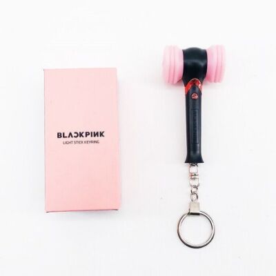 Kpop Blackpink Mini Fanlight Lightstick Keychain Hammer Heart Keyring Gift CCG