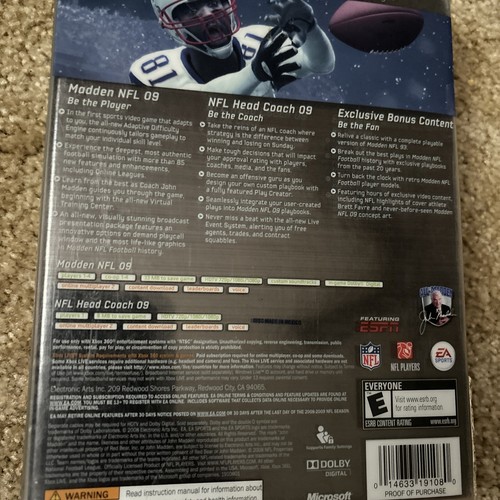Madden NFL 09 Collector’s Edition Xbox 360 Complete with Slip Cover - CIB - Picture 10 of 15
