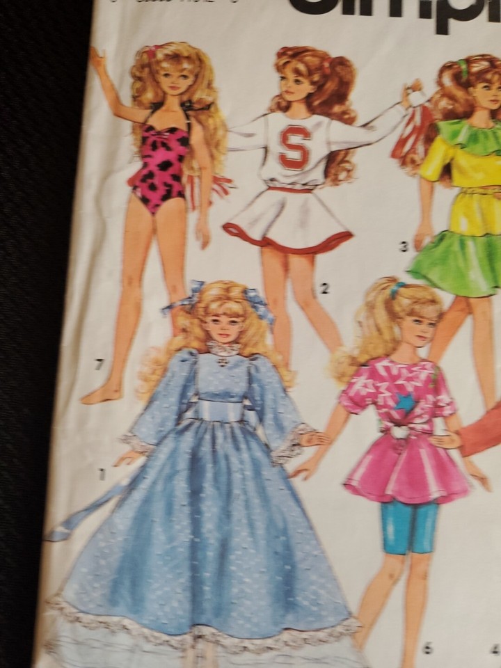 Simplicity 10" Doll Clothes Sewing Pattern 7600 Vintage 1991 Uncut eBay