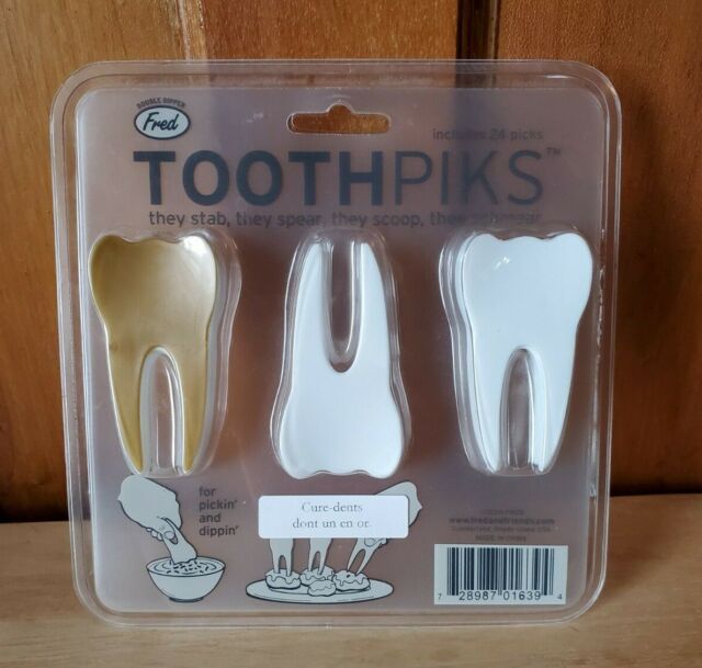 Funny Fred TOOTHPIKS 24 Picks For Pickin’ Dippin’ at Dentist Party Tooth Fairy Funny Fred TOOTHPIKS 24 Picks For Pickin’ Dippin’ at Dentist Party Tooth Fairy