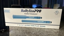 BaByliss PRO Nano Titanium Ultra-Thin 1" and 1-1/2" Flat Iron Straightener Set