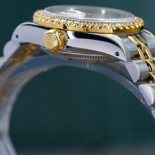 Rolex Datejust Damen Bicolor Gold Stahl Metall Blau Diamant Jubiläumsuhr - Bild 7 von 20