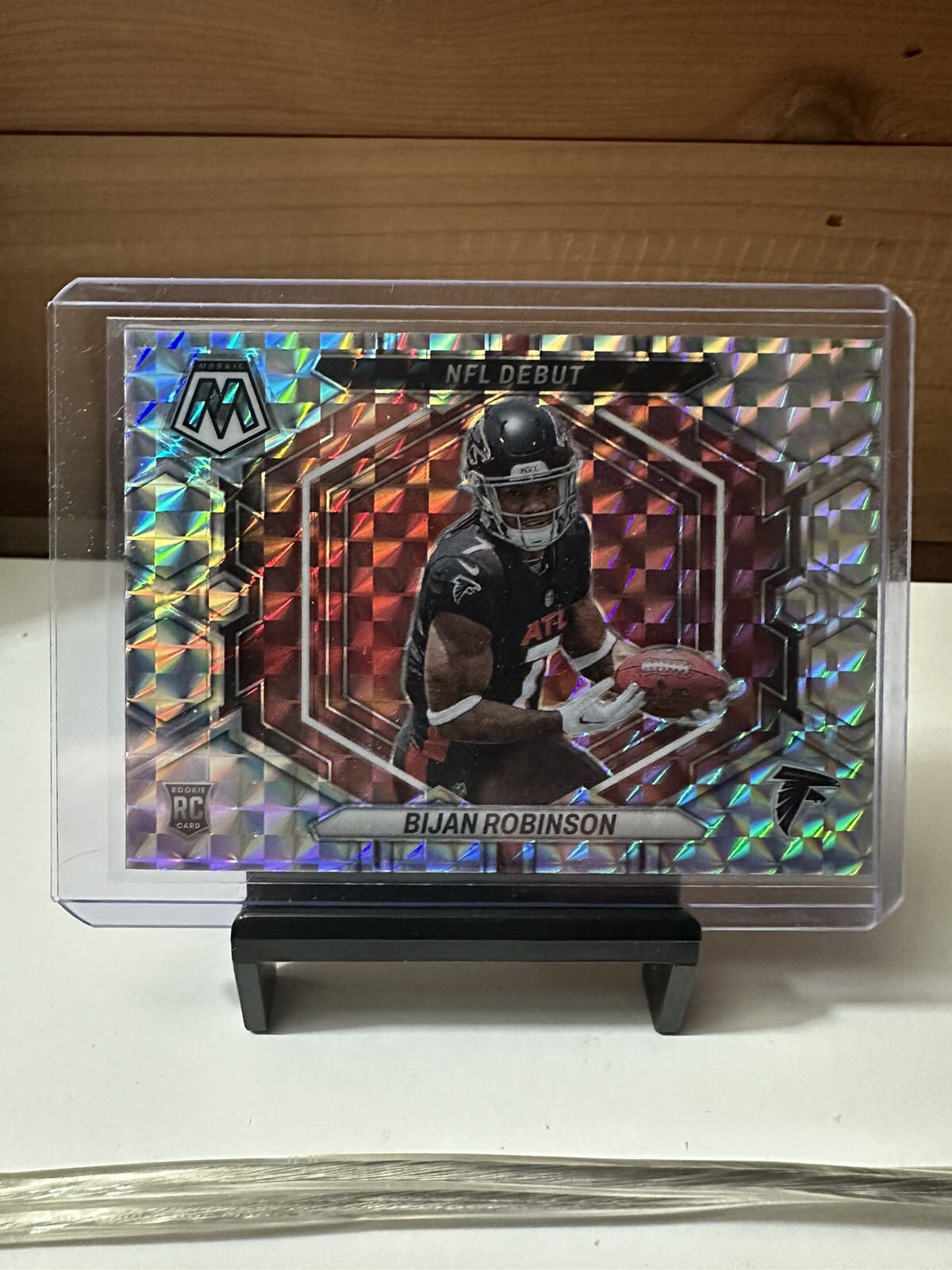 2023 Bijan Robinson NFL Debut Silver Mosaic Rookie Prizm #ND-9 Falcons RC