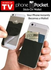 Phone Pocket 2 PACK - Smart Phone Stick-on Wallet with RFID blocking technology 