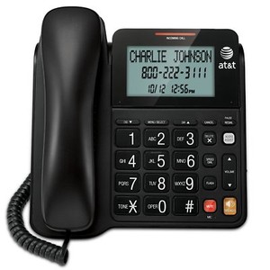 AT-amp-T-CL2940-Landline-Corded-Phone-Desk-Wall-Telephone-Large-Display