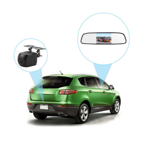 4.3" Backup Camera Mirror Car Rear View Reverse Night Vision Parking System 170° - Picture 7 of 12