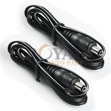 (2) 3ft DC Power Plug Jack Connector 5.5 x 2.1mm Male Cord Cable Pigtail Wire